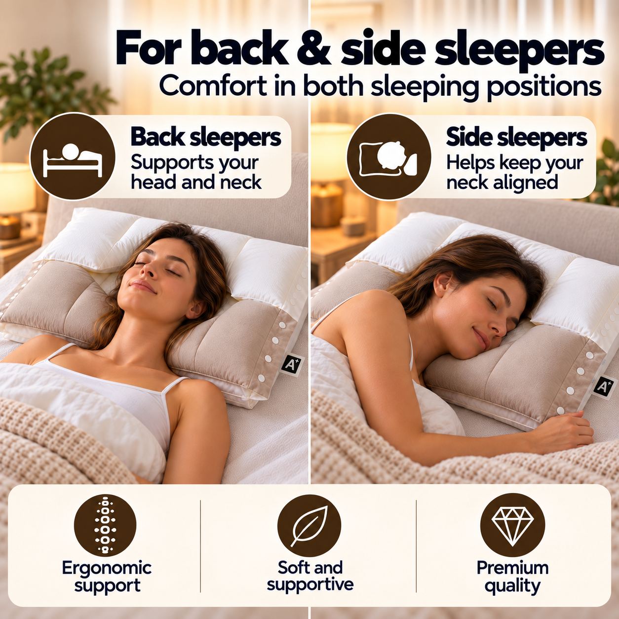 3-Zone Relax Neck Support Pillow