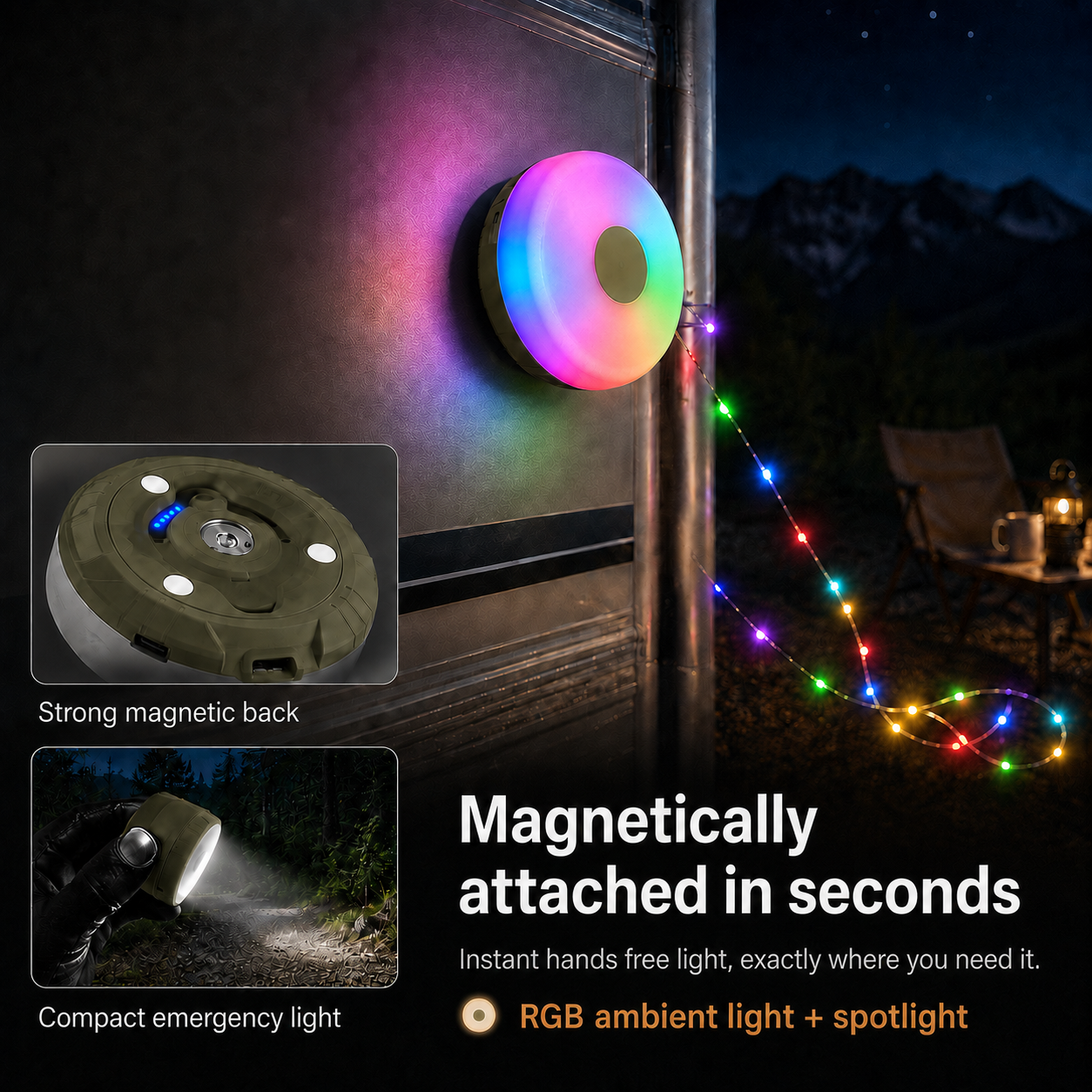 CampGlow Retractable Lights