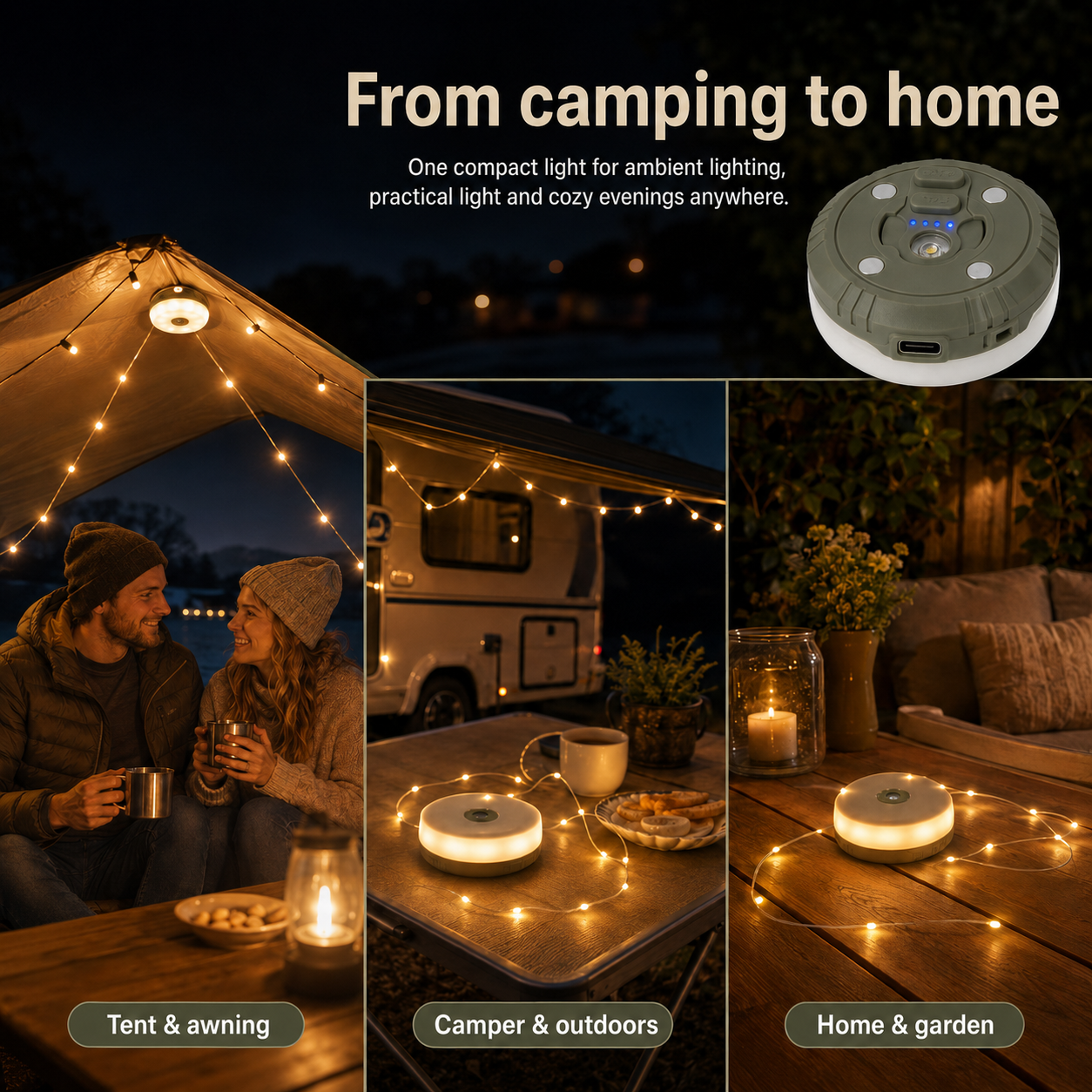 CampGlow Retractable Lights